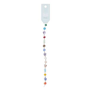 Just Bead It Glass Heart Star Butterfly Blossom Rondelle Bead Strand Multicoloured