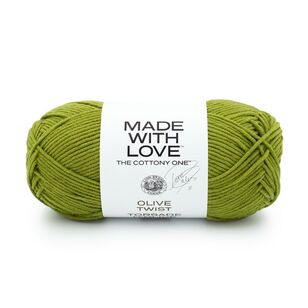 Lionbrand Made With Love The Cottony One Yarn  Olive 100 g