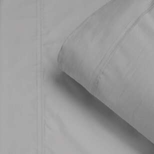 Luxury Living 1000 Thread Count 2 Pack Pillowcases Silver Standard
