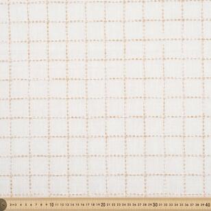 Stitched Linen Look 145 cm Suiting Fabric White & Beige 145 cm