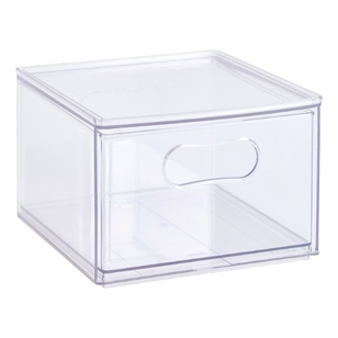 Living Space Drawer Storage Box Clear 27 x 26.5 cm