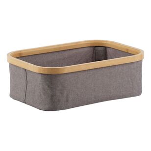Living Space Foldable Basket Grey 25 x 35 x 12 cm