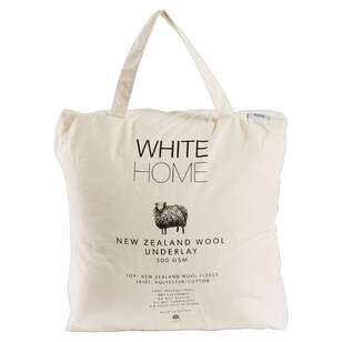 White Home New Zealand Wool Underlay White