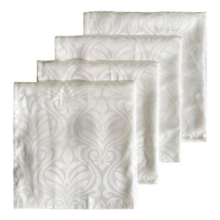 Emerald Hill Floral Napkins 4 Pack White 45 x 45 cm