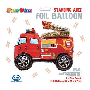 Decrotex Standing Airz Fire Truck Balloon Multicoloured 39 x 39 x 47 cm