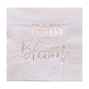 Ginger Ray Baby In Bloom Lunch Napkins Multicoloured