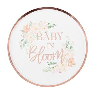 Ginger Ray Baby In Bloom Paper Plates Multicoloured 24 cm