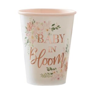 Ginger Ray Baby In Bloom Paper Foiled Cups Multicoloured 266 mL