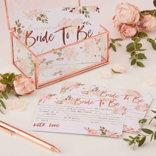Ginger Ray Floral Hen's Party 'Bride To Be' Advice Cards Multicoloured