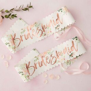 Ginger Ray Floral Hen Party Bridesmaid Sashes Multicoloured