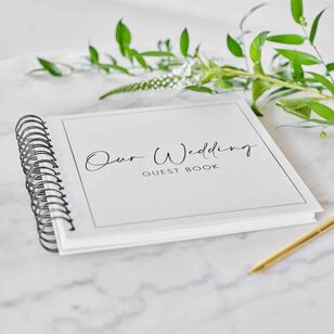 Ginger Ray Contemporary Wedding Guest Book White