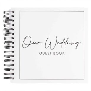 Ginger Ray Contemporary Wedding Guest Book White