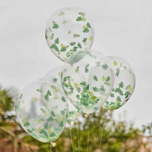 Ginger Ray Wild Jungle Leaf Confetti Balloon Bundle Multicoloured
