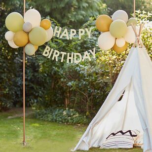 Ginger Ray Wild Jungle Happy Birthday Bunting with Balloons Multicoloured