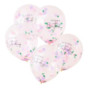 Ginger Ray Lets Par Tea Happy Birthday Confetti Balloons Multicoloured 30 cm
