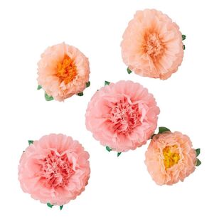 Ginger Ray Lets Par Tea Flower Pom Poms Tissue Paper Multicoloured