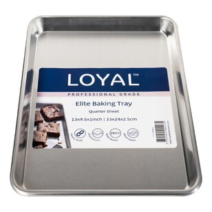 Loyal Elite Quarter Sheet Baking Tray Silver 13 x 9.5 in