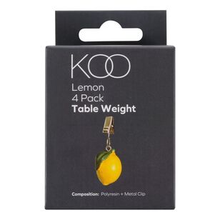 KOO Lemon Table Weight 4 Pack Yellow