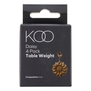 KOO Daisy Table Weight 4 Pack Silver