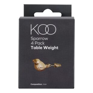 KOO Sparrow Table Weight 4 Pack Silver