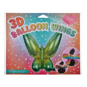 Inflatable Green Butterfly Wings Multicoloured