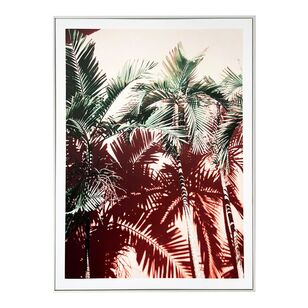 KOO Desert Sun Palm Print Wall Art Multicoloured 80 x 60 x 3.5 cm