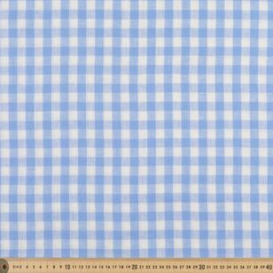 Yarn Dyed Gingham 135 cm Linen Fabric Blue & White 135 cm