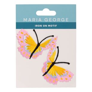 Maria George Butterfly's Iron On Motif, 2 Pack Multicoloured
