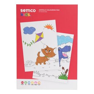 Semco Kids Animals Colouring Pad Multicoloured