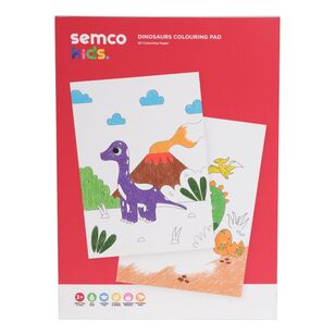 Semco Kids Dinosaurs Colouring Pad Multicoloured