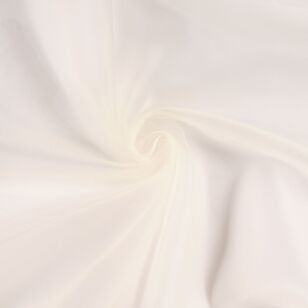 Plain 150 cm Sheer Organza Fabric Snow White 112 cm