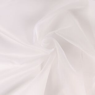 Plain 150 cm Sheer Organza Fabric White 112 cm