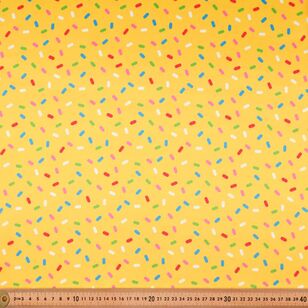 Sprinkles Printed 148 cm So Satin Fabric Gold 148 cm