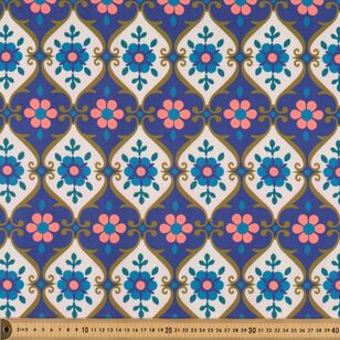 Retro Paisley 145 cm Georgette Fabric Multicoloured 112 cm