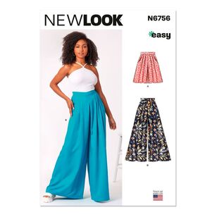 New Look N6756 Misses' Shorts and Pants Pattern White 10 - 22