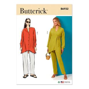 Butterick B6932 Misses' Top and Pants Pattern White