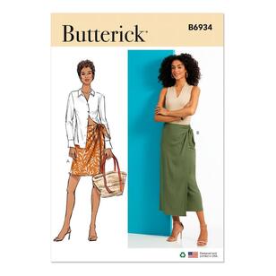 Butterick B6934 Misses' Wrap Skirt Pattern White XS - XXL