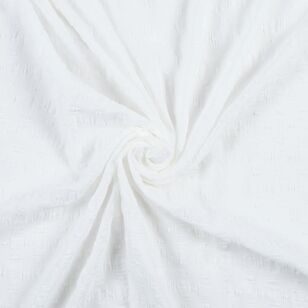 Checked 138 cm Swiss Dot Chiffon Fabric White 138 cm