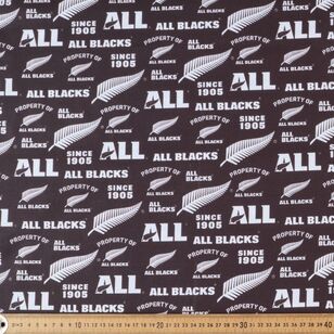 All Blacks Allover 112 cm Cotton Fabric Black 112 cm