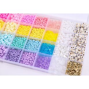 Crafters Choice Heishi, Seed, Glass, Pearl, Alpha & Gold Beads Set Multicoloured