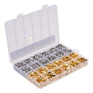Crafters Choice Faceted Gems In Gold And Silver Multicoloured