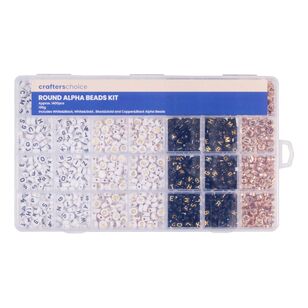 Crafters Choice Round Alpha Beads Kit Multicoloured