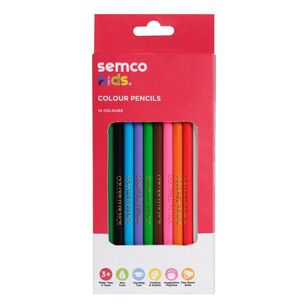 Semco Kids Colouring Pencils 12 Pack Multicoloured