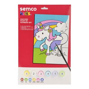 Semco Kids Paint By Numbers Unicorn 10 Pack Multicoloured