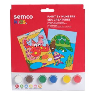 Semco Kids Paint By Numbers Sea Creatures Multicoloured
