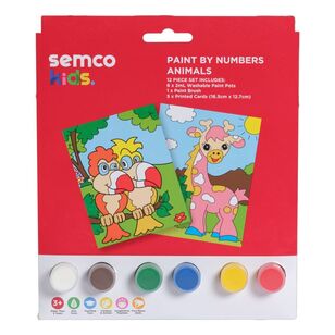 Semco Kids Paint By Numbers Animals Multicoloured