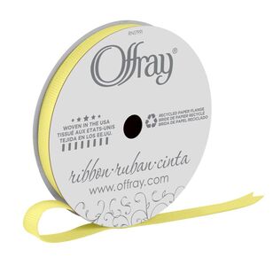Offray Ribbon Colours Offray Grosgrain Ribbed Ribbon Yellow | Spotlight Australia