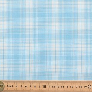 Yarn Dyed Large Check 112 cm Cotton Fabric Boy Blue 112 cm
