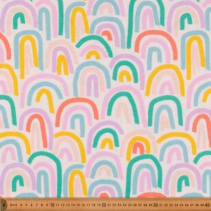 Rainbow Dreams 112 cm Flannelette Fabric Multicoloured 112 cm