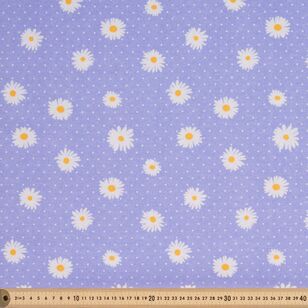Daisy Sky 112 cm Cotton Flannelette Fabric Blue 112 cm